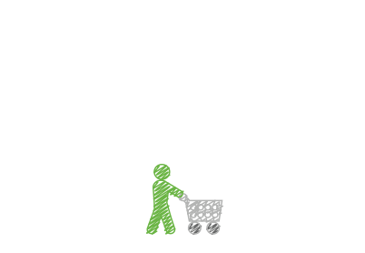 person with shopping cart