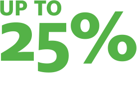Up to 25 percent protein